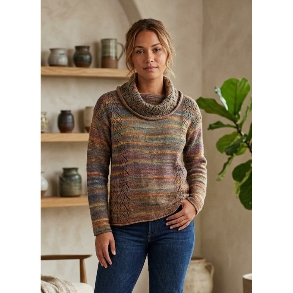 Royal Robbins Women's Cowl Neck‎ Knit Sweater Women's Size M Pullover Cozy Boho
